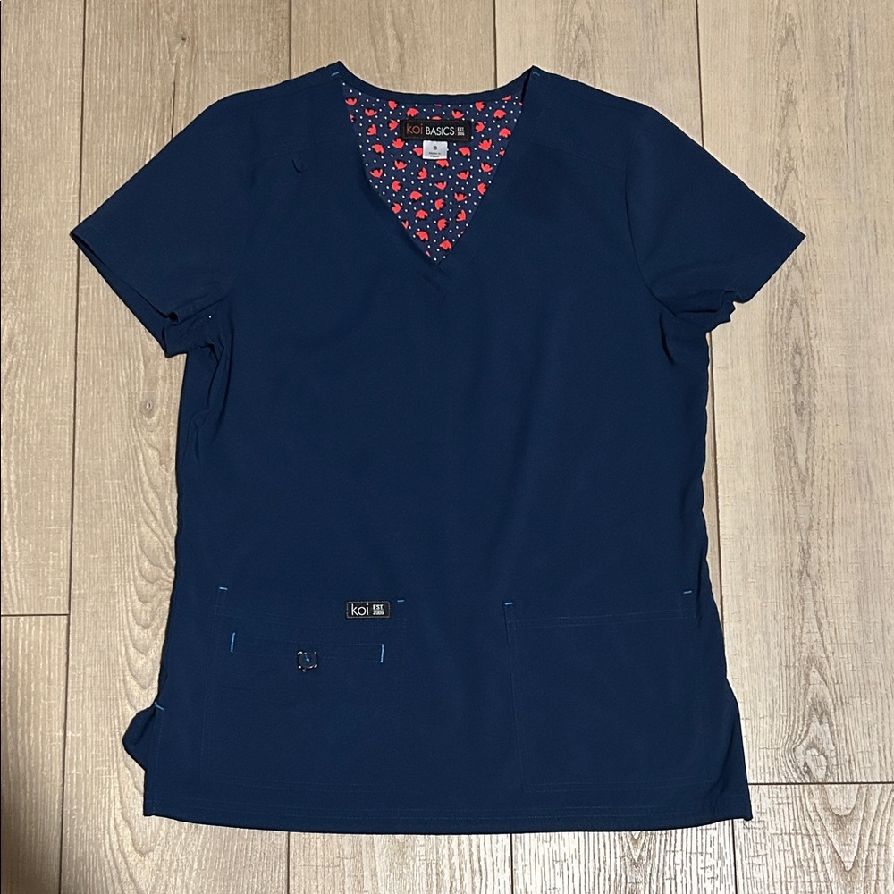 KOI Basics Women's Navy Scrub Top